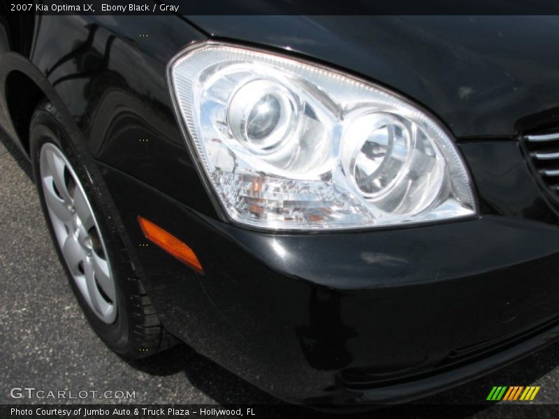 Ebony Black / Gray 2007 Kia Optima LX