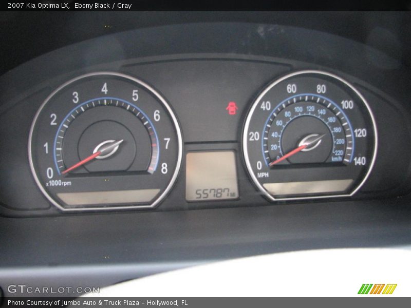 Ebony Black / Gray 2007 Kia Optima LX