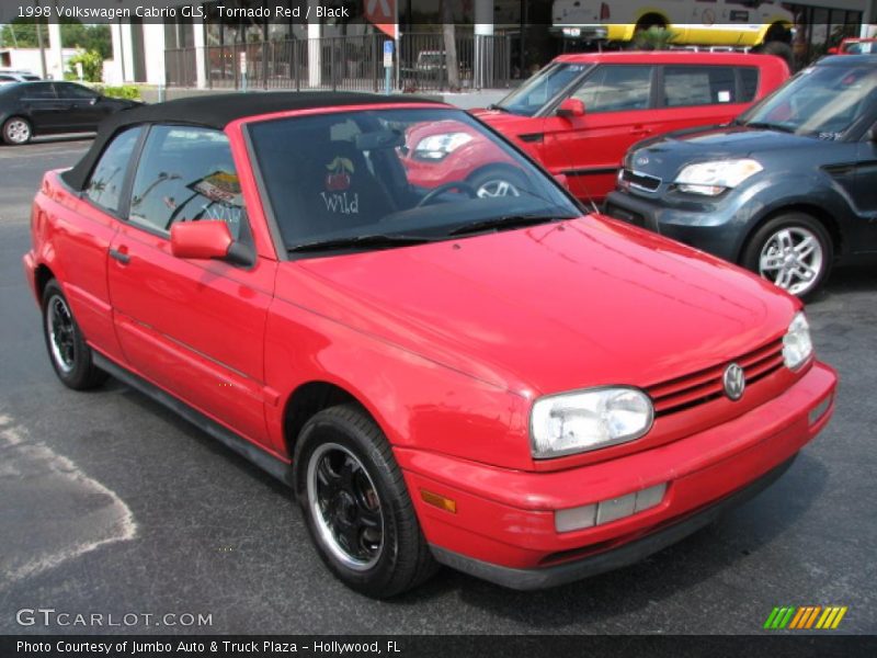 Tornado Red / Black 1998 Volkswagen Cabrio GLS