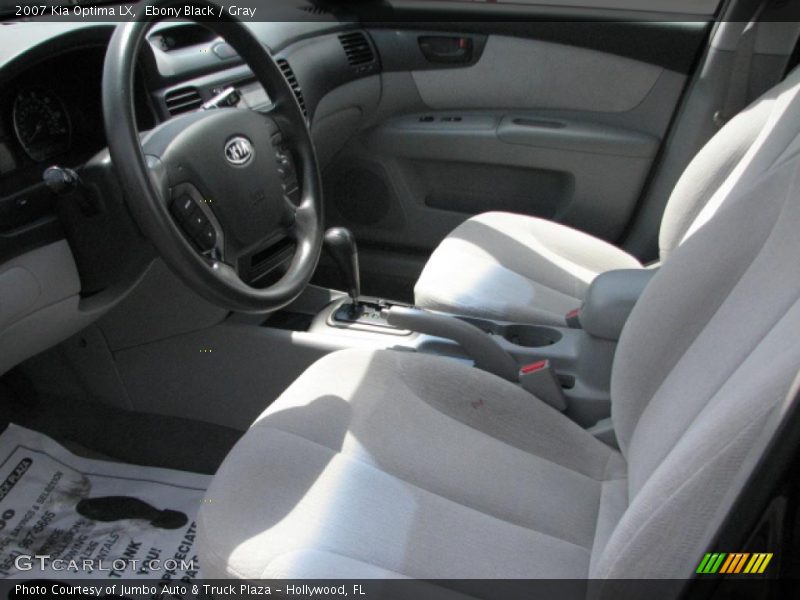 Ebony Black / Gray 2007 Kia Optima LX