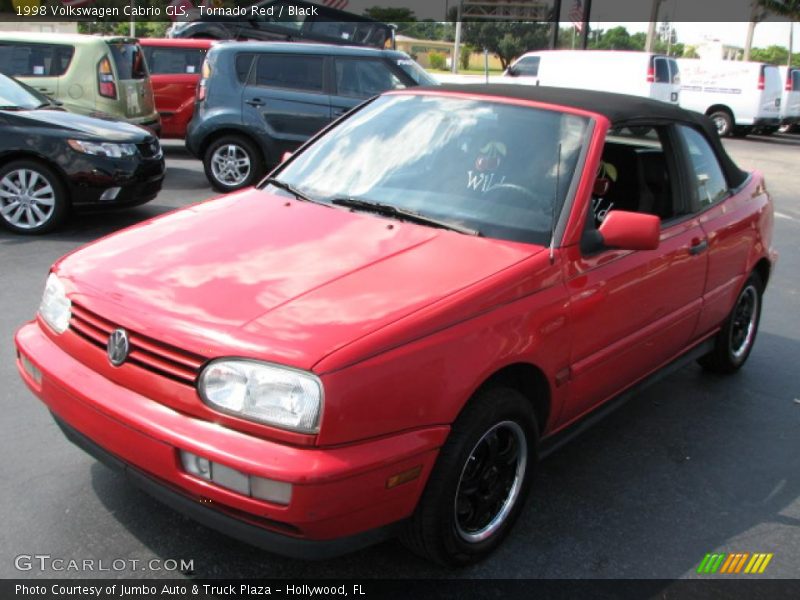 Tornado Red / Black 1998 Volkswagen Cabrio GLS