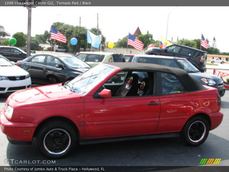 Tornado Red / Black 1998 Volkswagen Cabrio GLS