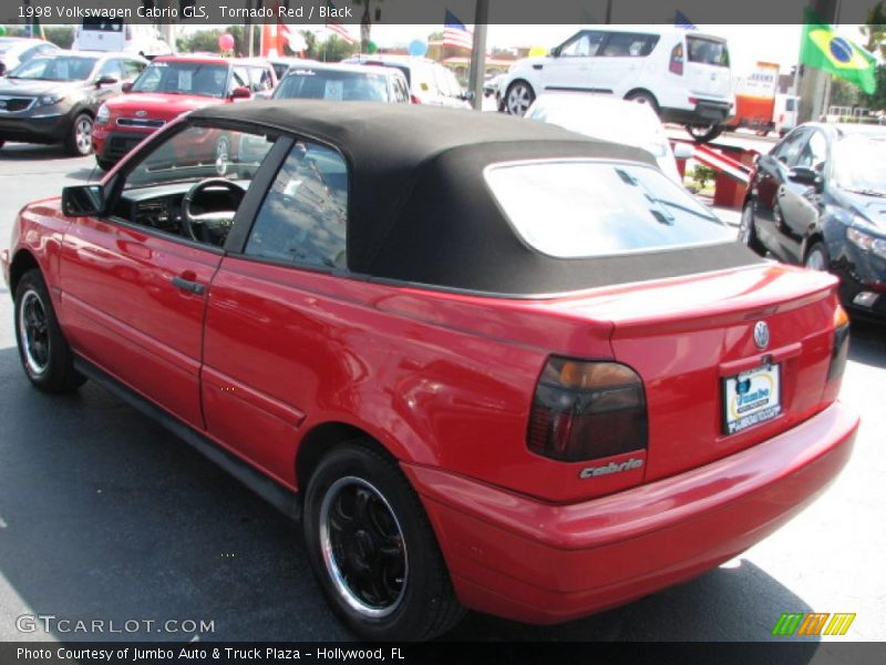 Tornado Red / Black 1998 Volkswagen Cabrio GLS