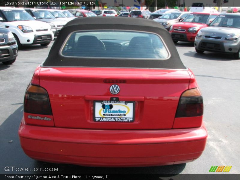 Tornado Red / Black 1998 Volkswagen Cabrio GLS