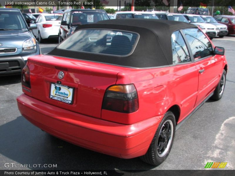 Tornado Red / Black 1998 Volkswagen Cabrio GLS
