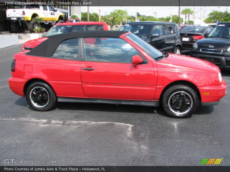 Tornado Red / Black 1998 Volkswagen Cabrio GLS