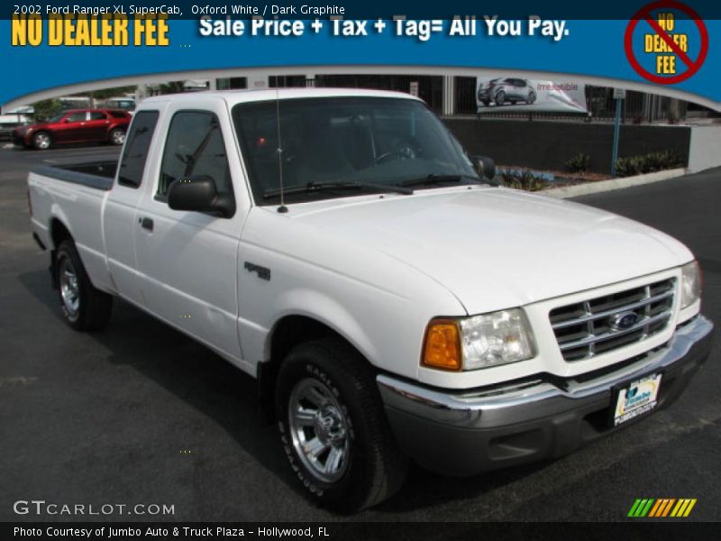 Oxford White / Dark Graphite 2002 Ford Ranger XL SuperCab