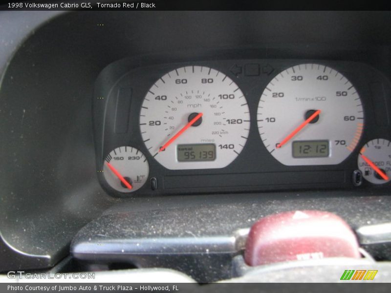 Tornado Red / Black 1998 Volkswagen Cabrio GLS