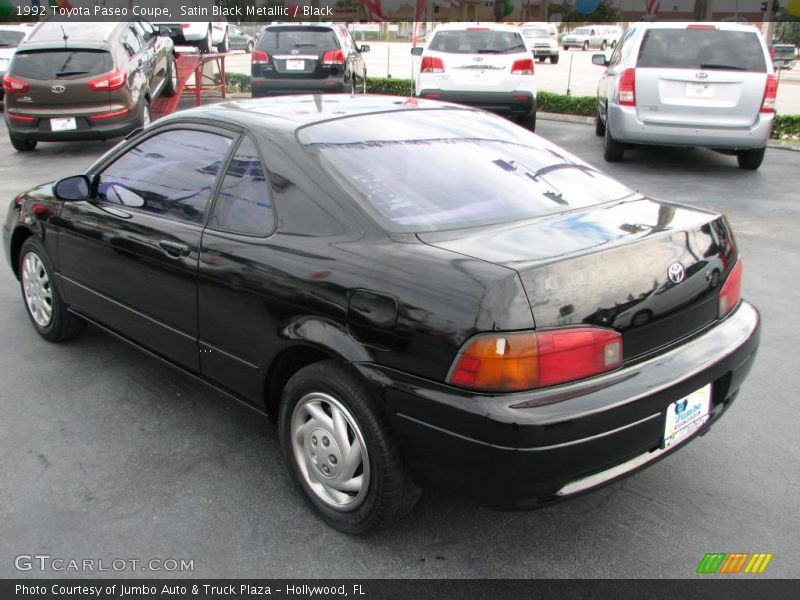 Satin Black Metallic / Black 1992 Toyota Paseo Coupe