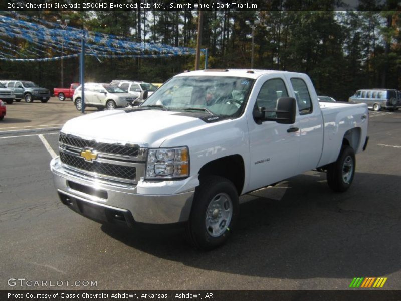 Summit White / Dark Titanium 2011 Chevrolet Silverado 2500HD Extended Cab 4x4