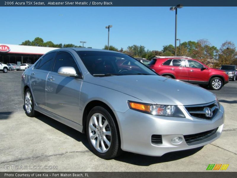 Alabaster Silver Metallic / Ebony Black 2006 Acura TSX Sedan