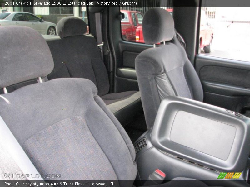 Victory Red / Graphite 2001 Chevrolet Silverado 1500 LS Extended Cab