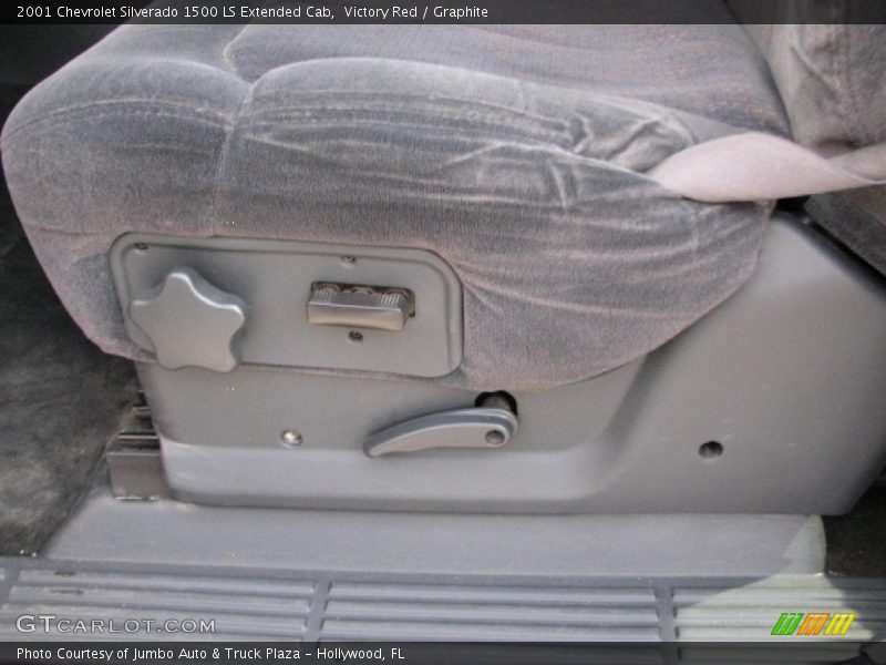 Victory Red / Graphite 2001 Chevrolet Silverado 1500 LS Extended Cab