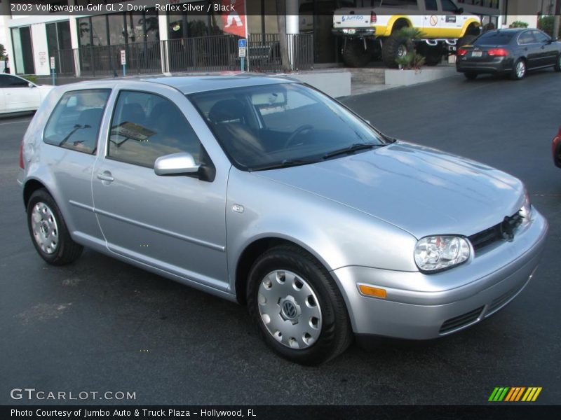 Reflex Silver / Black 2003 Volkswagen Golf GL 2 Door