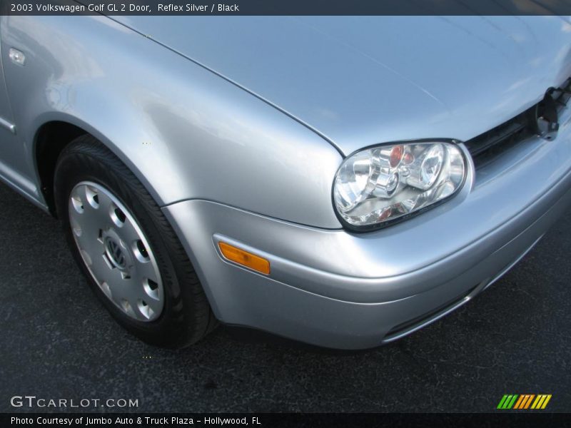 Reflex Silver / Black 2003 Volkswagen Golf GL 2 Door