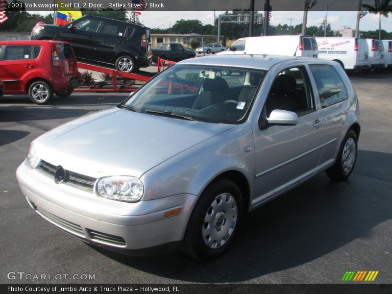 Reflex Silver / Black 2003 Volkswagen Golf GL 2 Door