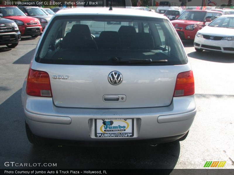 Reflex Silver / Black 2003 Volkswagen Golf GL 2 Door