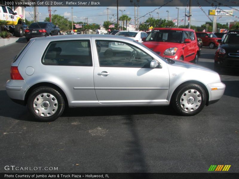 Reflex Silver / Black 2003 Volkswagen Golf GL 2 Door