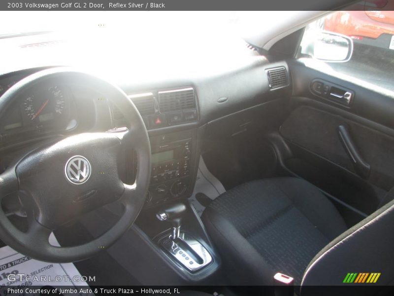 Reflex Silver / Black 2003 Volkswagen Golf GL 2 Door
