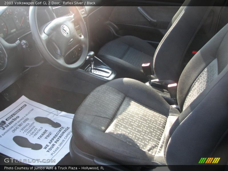 Reflex Silver / Black 2003 Volkswagen Golf GL 2 Door