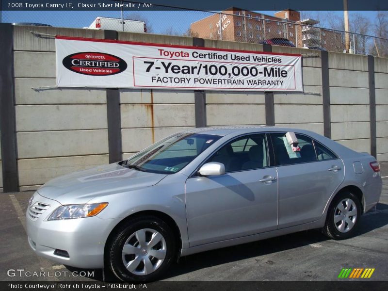 Classic Silver Metallic / Ash 2008 Toyota Camry LE