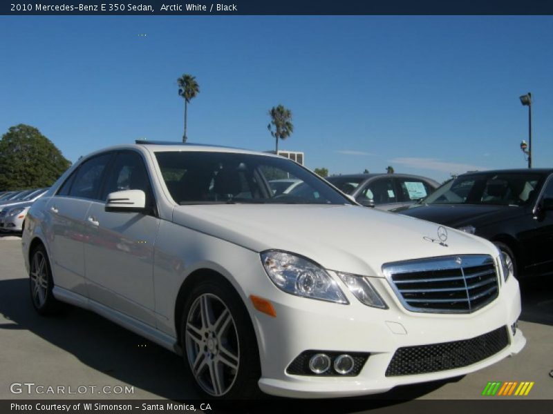 Arctic White / Black 2010 Mercedes-Benz E 350 Sedan