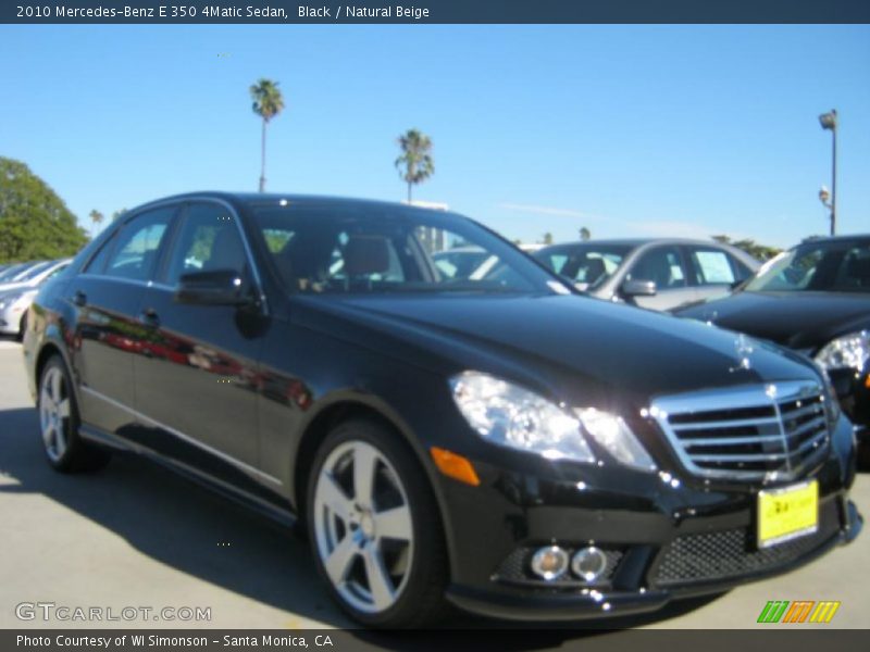 Black / Natural Beige 2010 Mercedes-Benz E 350 4Matic Sedan