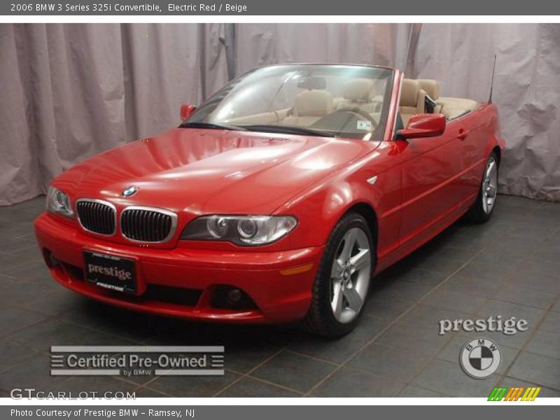Electric Red / Beige 2006 BMW 3 Series 325i Convertible