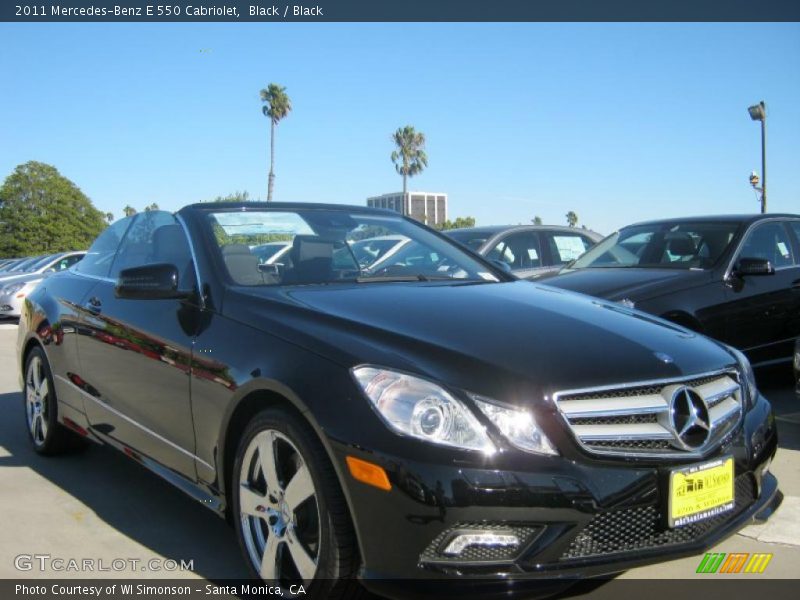 Black / Black 2011 Mercedes-Benz E 550 Cabriolet