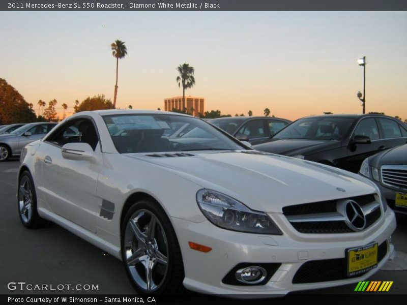 Diamond White Metallic / Black 2011 Mercedes-Benz SL 550 Roadster