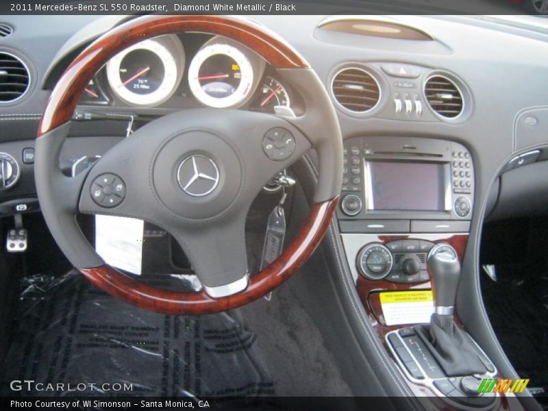 Diamond White Metallic / Black 2011 Mercedes-Benz SL 550 Roadster