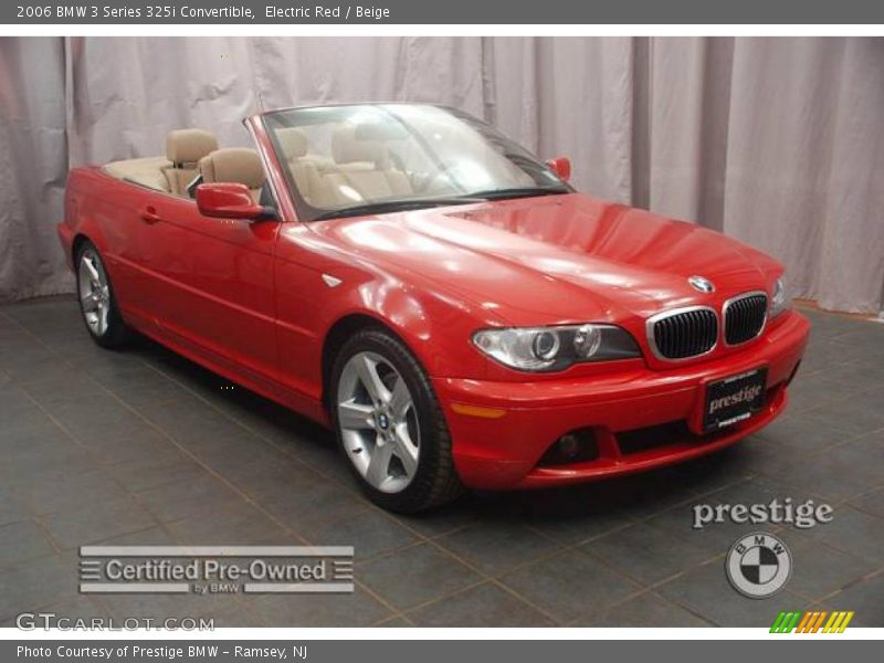 Electric Red / Beige 2006 BMW 3 Series 325i Convertible