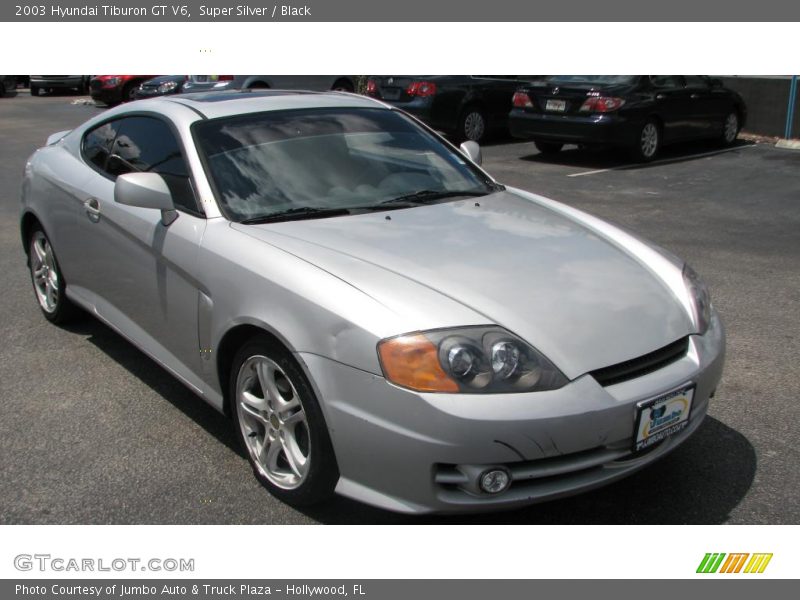 Super Silver / Black 2003 Hyundai Tiburon GT V6