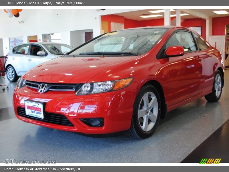 Rallye Red / Black 2007 Honda Civic EX Coupe