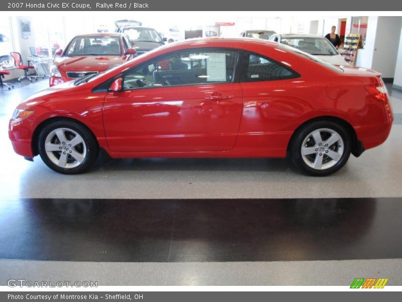 Rallye Red / Black 2007 Honda Civic EX Coupe
