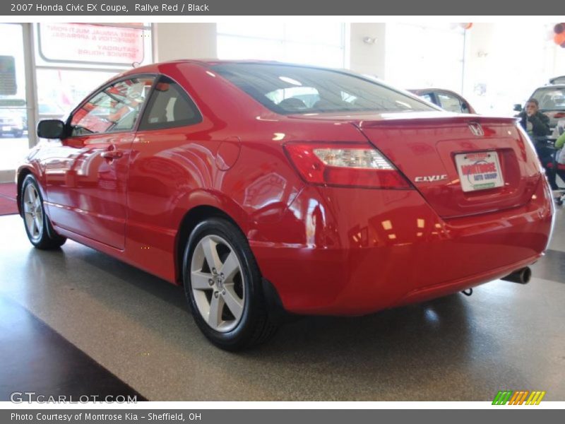 Rallye Red / Black 2007 Honda Civic EX Coupe
