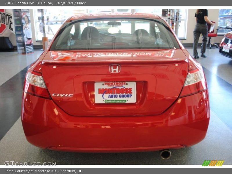 Rallye Red / Black 2007 Honda Civic EX Coupe