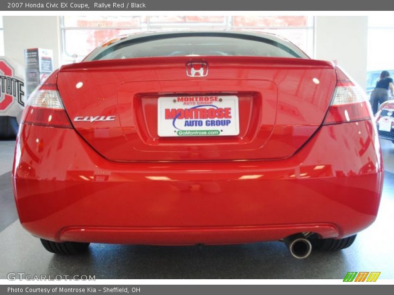 Rallye Red / Black 2007 Honda Civic EX Coupe