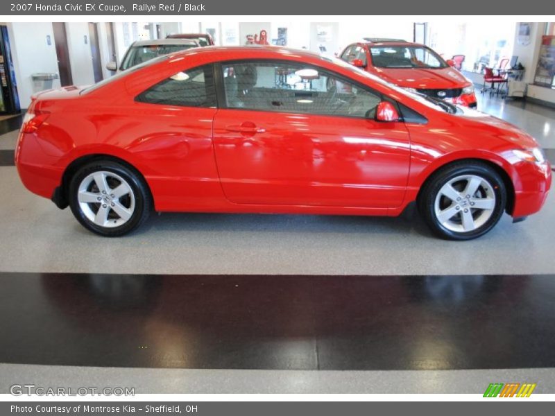 Rallye Red / Black 2007 Honda Civic EX Coupe