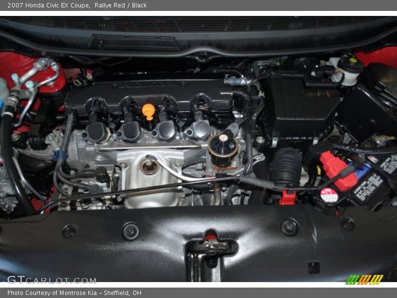 Rallye Red / Black 2007 Honda Civic EX Coupe