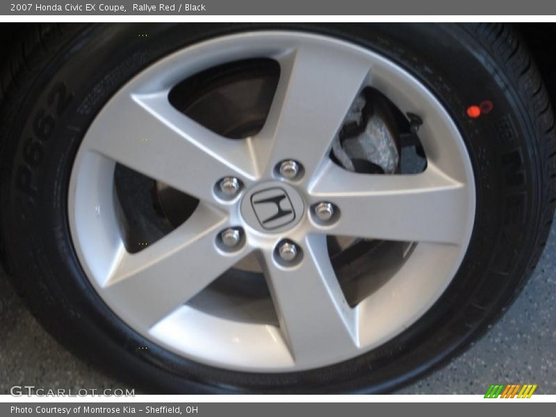 Rallye Red / Black 2007 Honda Civic EX Coupe