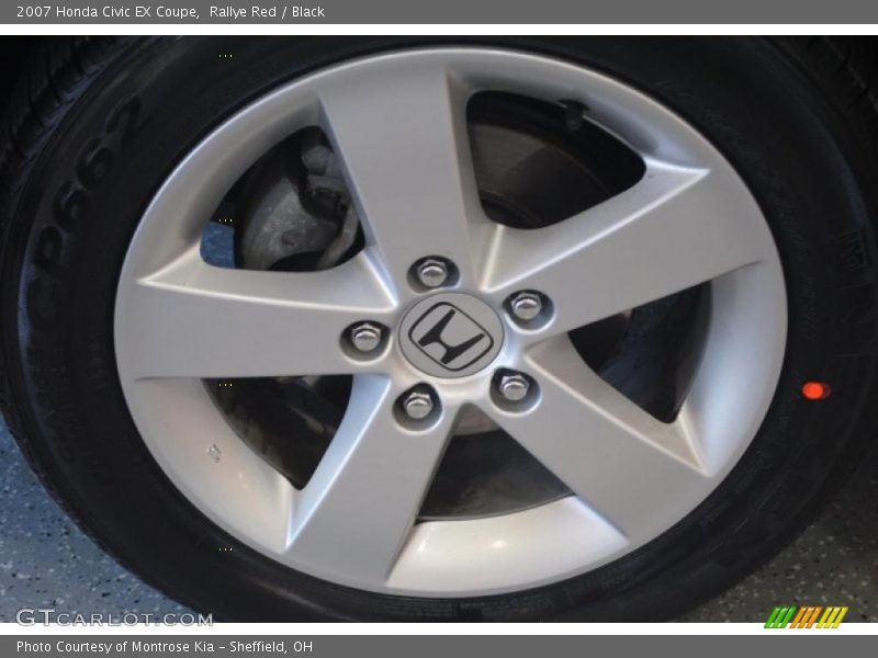 Rallye Red / Black 2007 Honda Civic EX Coupe