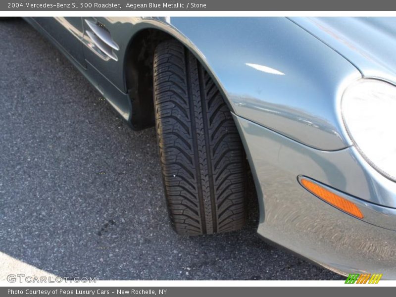 Aegean Blue Metallic / Stone 2004 Mercedes-Benz SL 500 Roadster