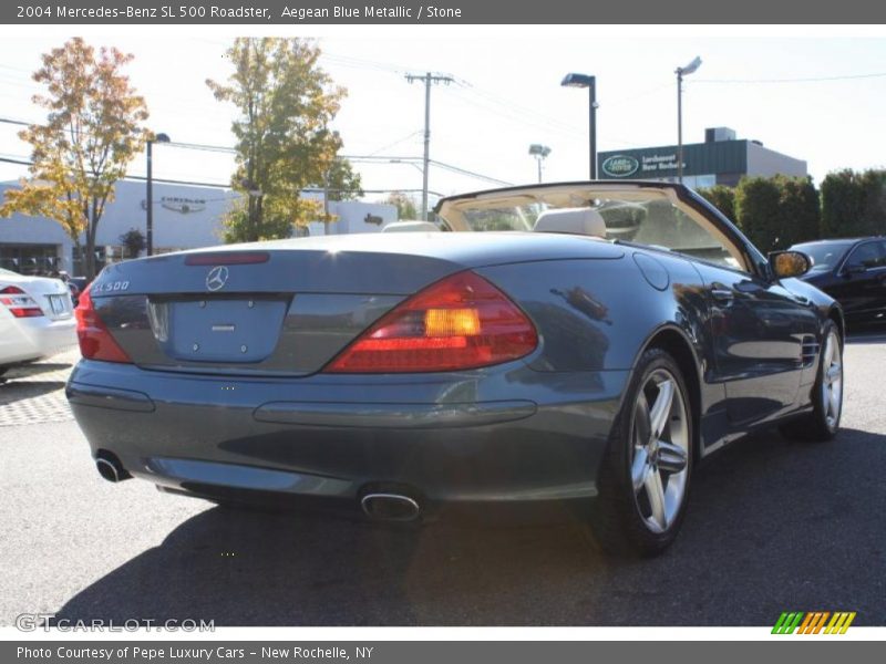 Aegean Blue Metallic / Stone 2004 Mercedes-Benz SL 500 Roadster