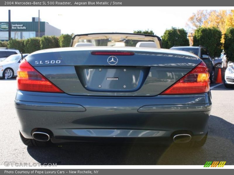 Aegean Blue Metallic / Stone 2004 Mercedes-Benz SL 500 Roadster