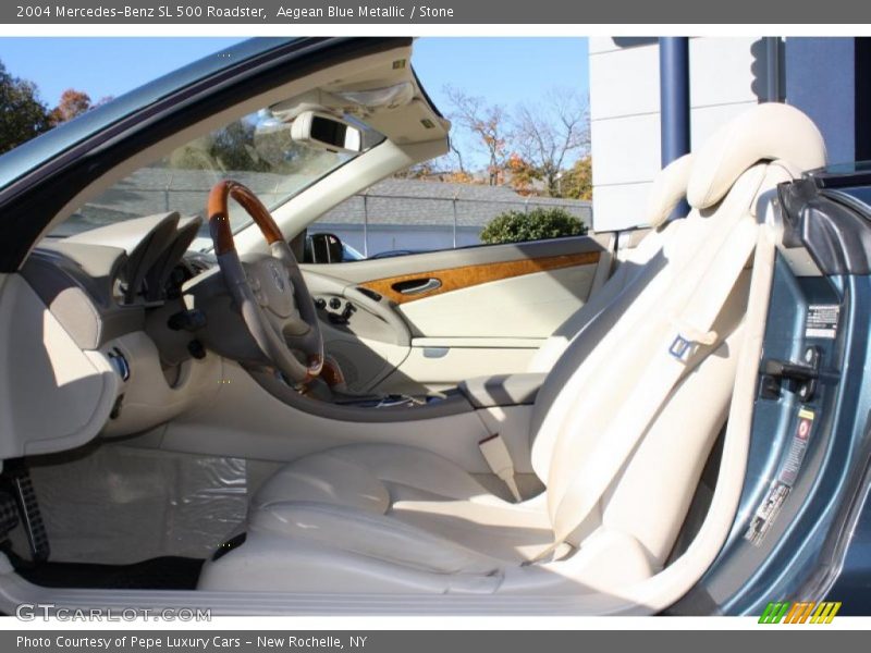 Aegean Blue Metallic / Stone 2004 Mercedes-Benz SL 500 Roadster
