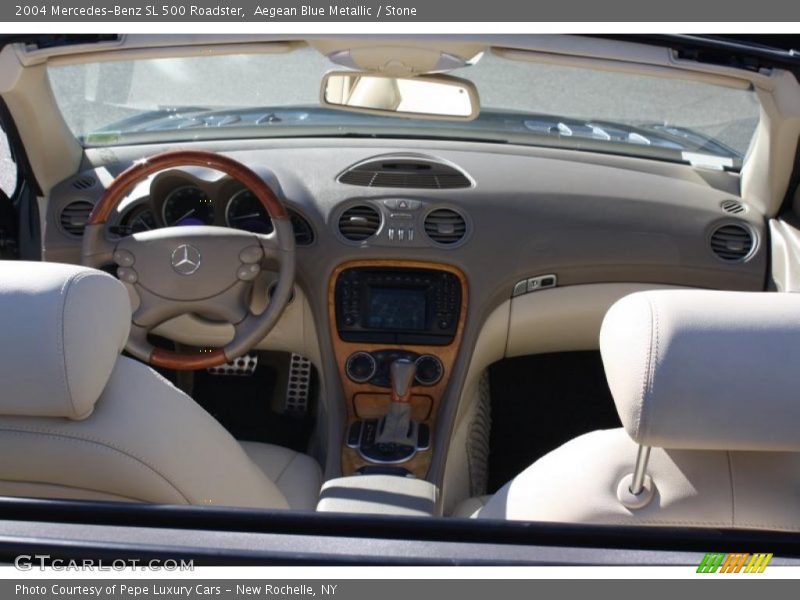 Aegean Blue Metallic / Stone 2004 Mercedes-Benz SL 500 Roadster