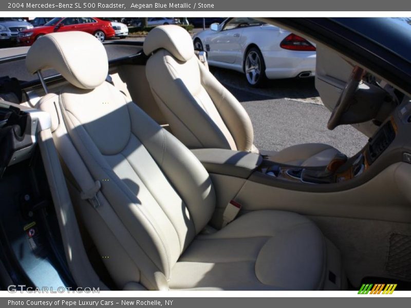 Aegean Blue Metallic / Stone 2004 Mercedes-Benz SL 500 Roadster