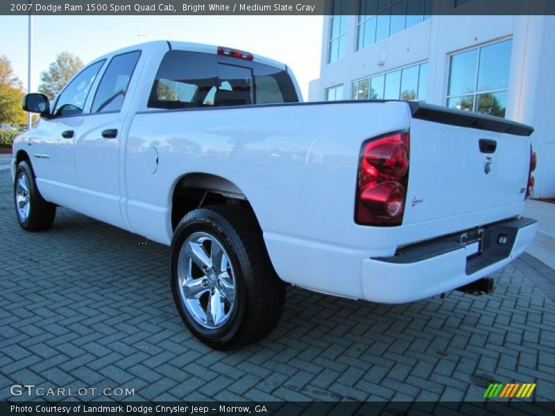 Bright White / Medium Slate Gray 2007 Dodge Ram 1500 Sport Quad Cab