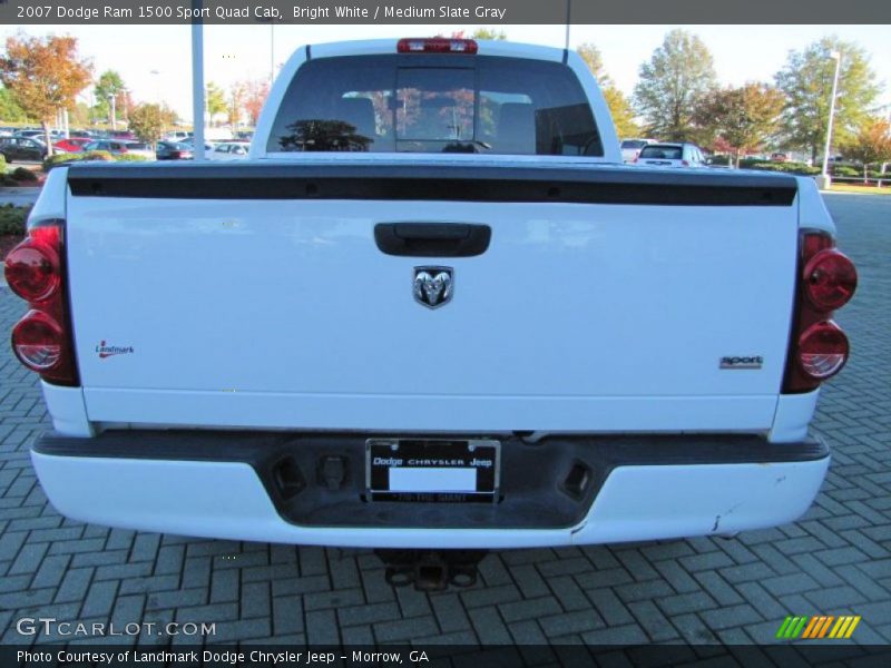 Bright White / Medium Slate Gray 2007 Dodge Ram 1500 Sport Quad Cab